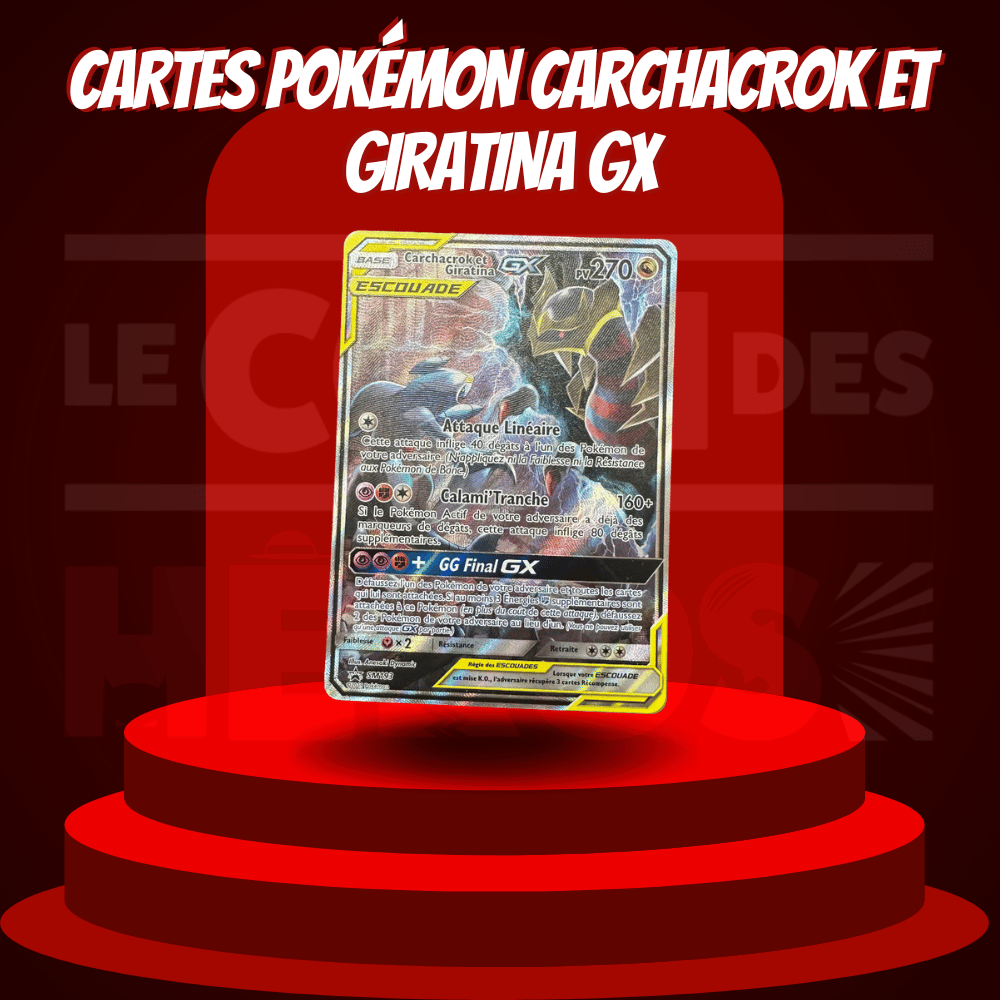 Cartes Pokémon Carchacrok et Giratina GX