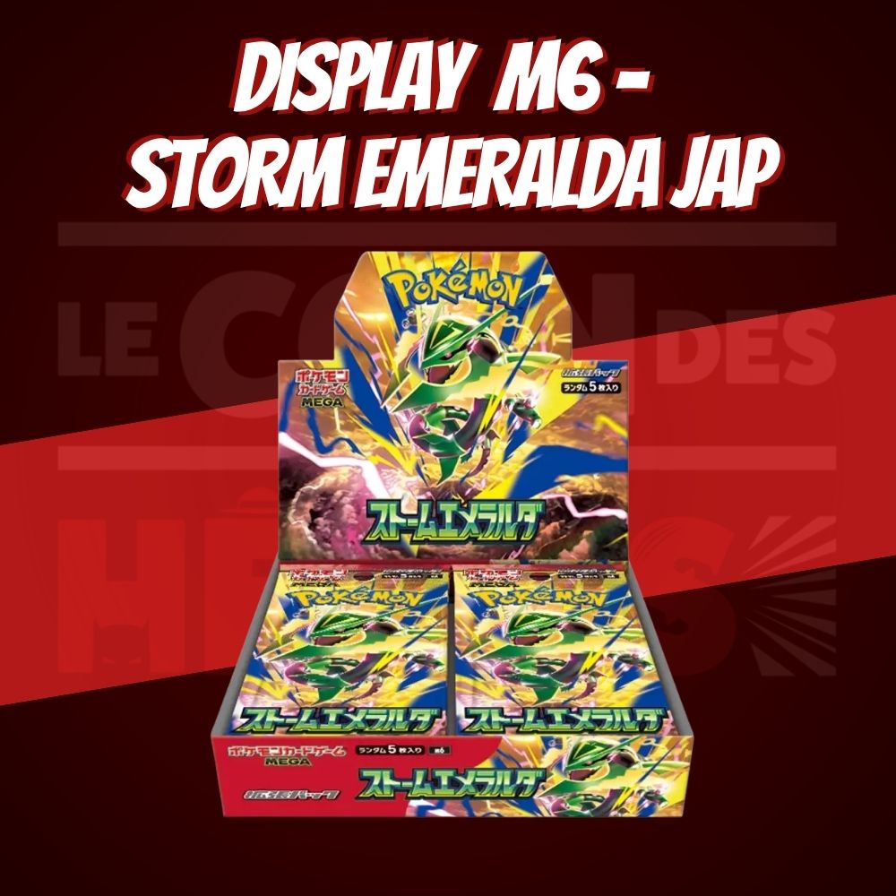 Display Pokémon Storm Emeralda M6 – Boîte de 30 Boosters Japonais