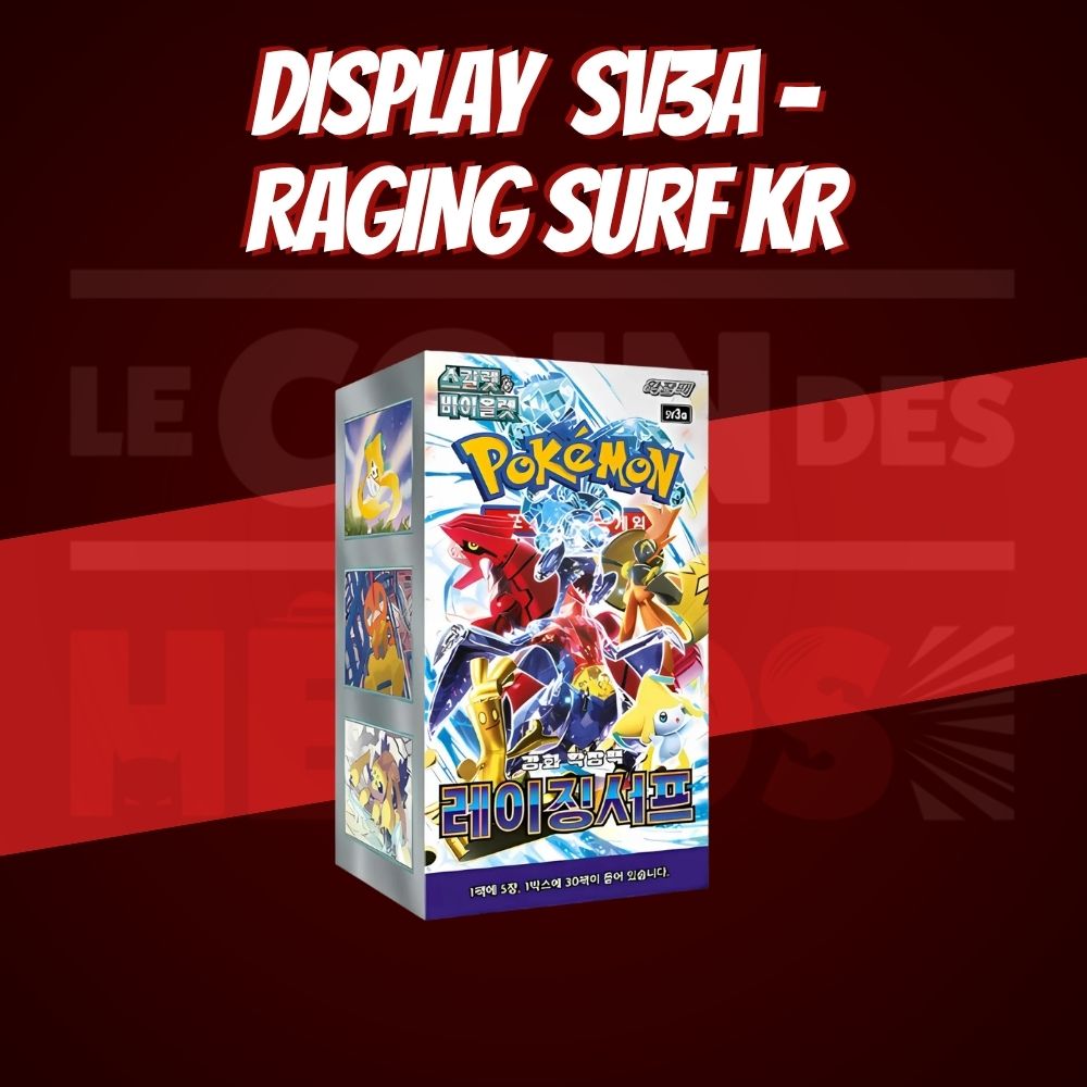 Display Pokémon Raging Surf SV3A – Boîtes de Boosters Version Coréen