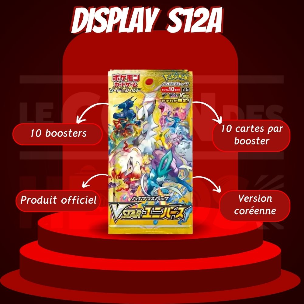 Display Pokémon VSTAR Universe S12A – Boîte de 10 Boosters Version Coréen
