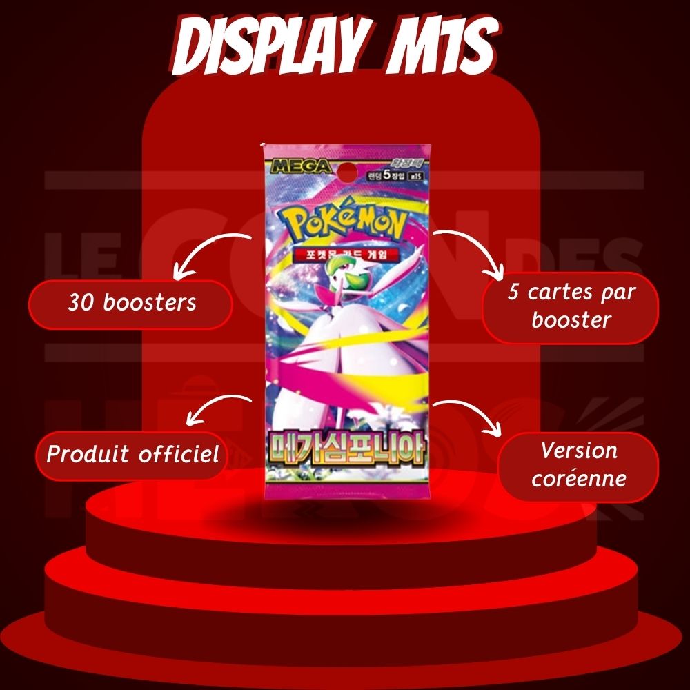 Display Pokémon Méga Symphonia M1S – Boîtes de Boosters Version Coréen