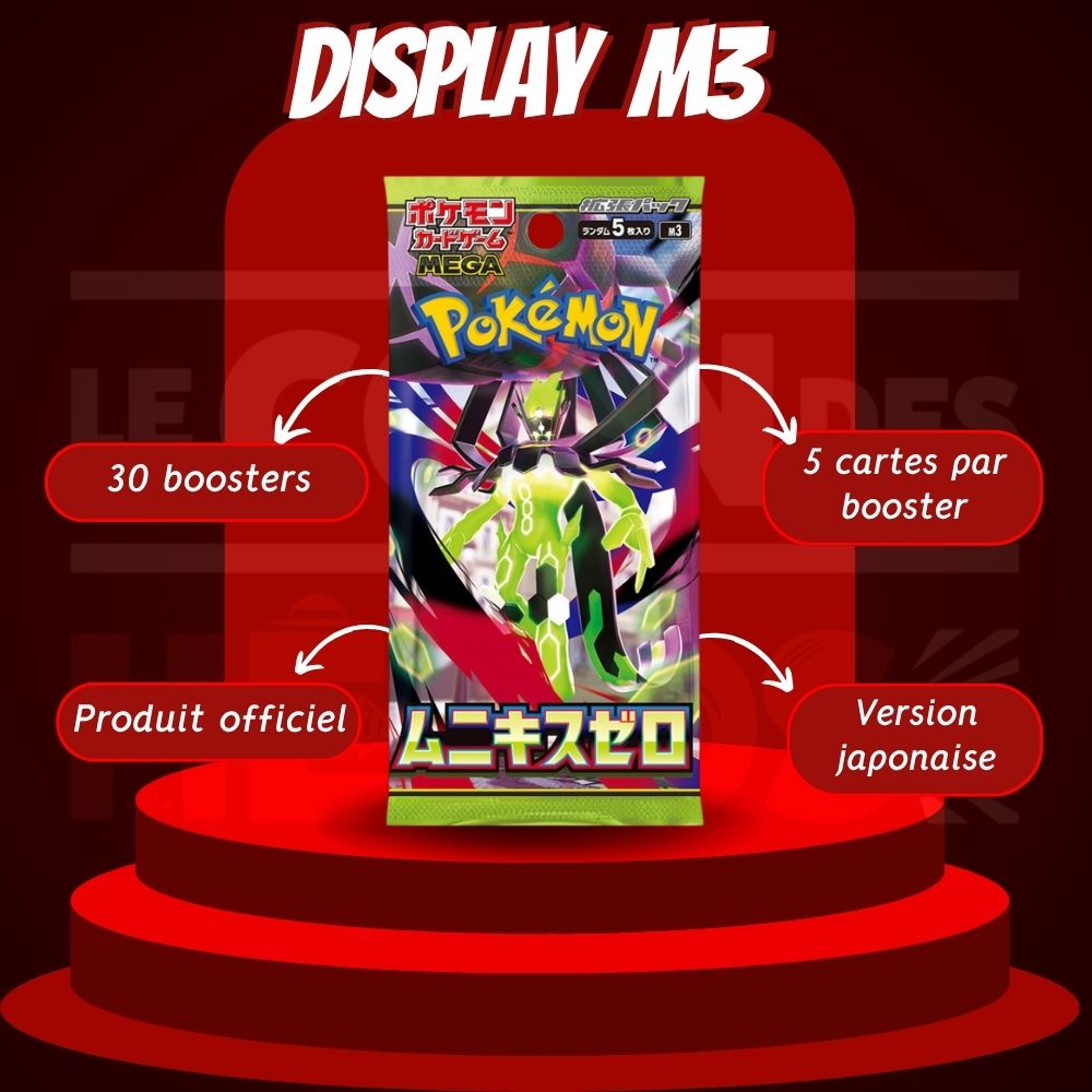 Display Pokémon Munikis Zero M3 – Boîte de 30 Boosters Version Japonaise
