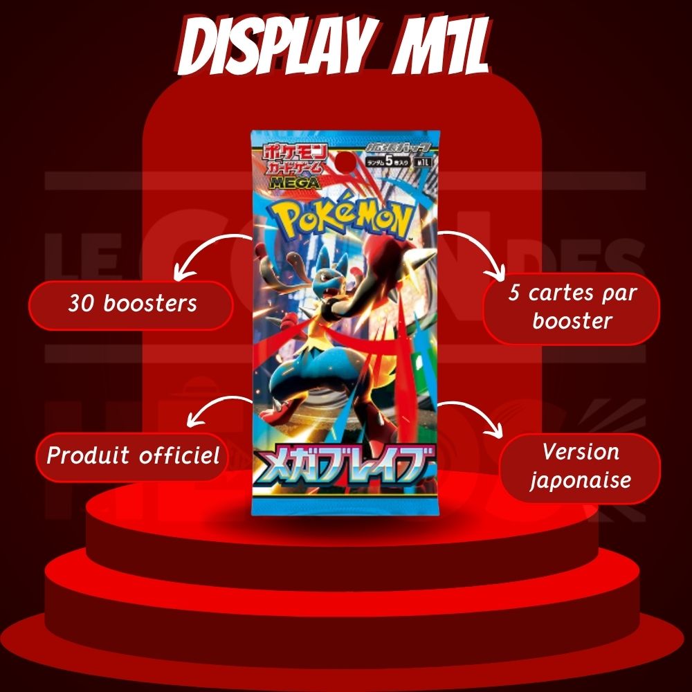 Display Pokémon MEGA Brave M1L – Boosters Version Japonaise