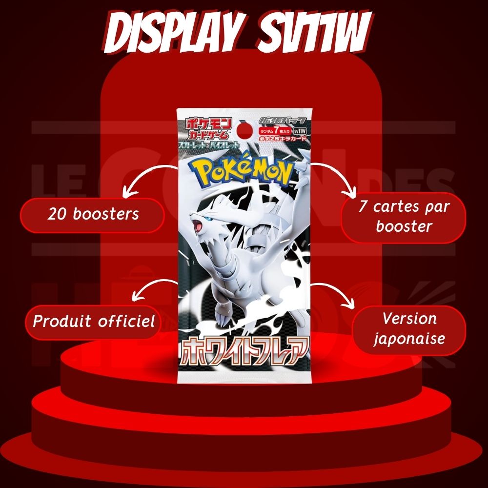 Display Pokémon White Flare SV11W – Boîte de Boosters Version Japonaise