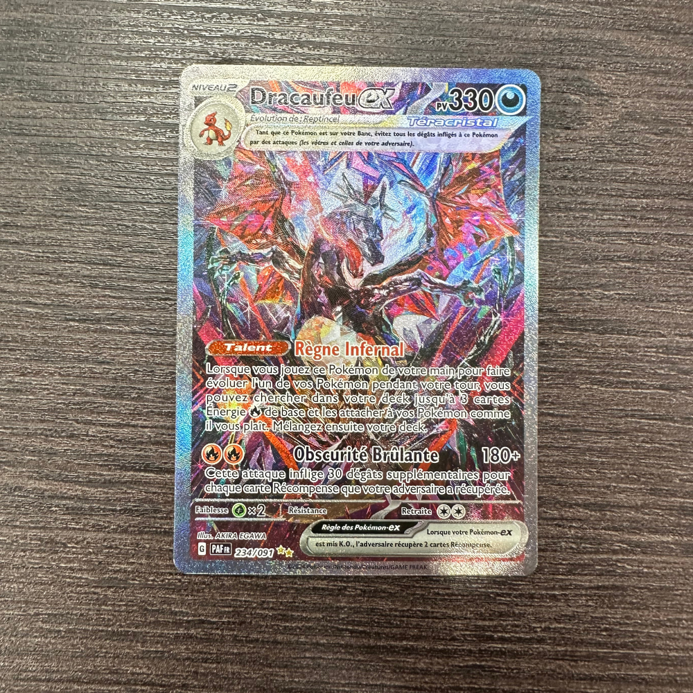Carte pokémon Dracaufeu ex 234/091