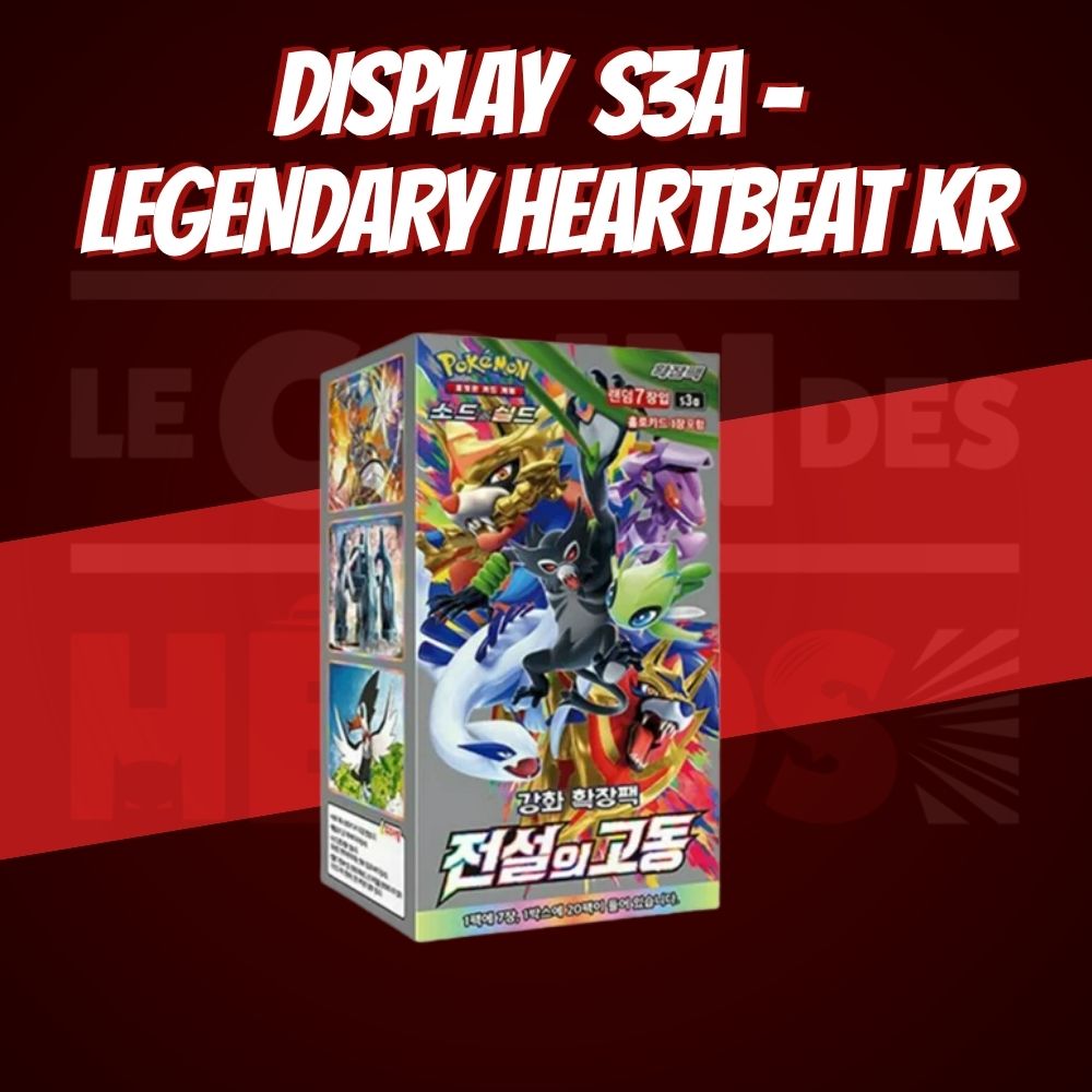 Display Pokémon Legendary Heartbeat S3A – Boîte de Boosters Version Coréenne